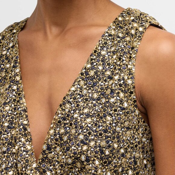 Ramy Brook Women's Virginia Mesh Sleeveless Twist-Front Blouse Top Size M $385 - Picture 2 of 10